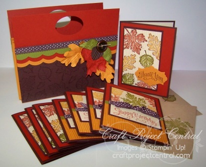 Fall Accordian Folder with Cards